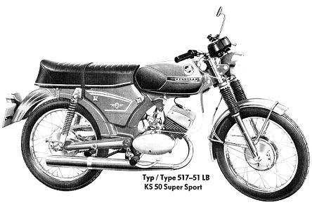 Zndapp-Ersatzteilliste Typ 517-51LB KS 50 Super Sport